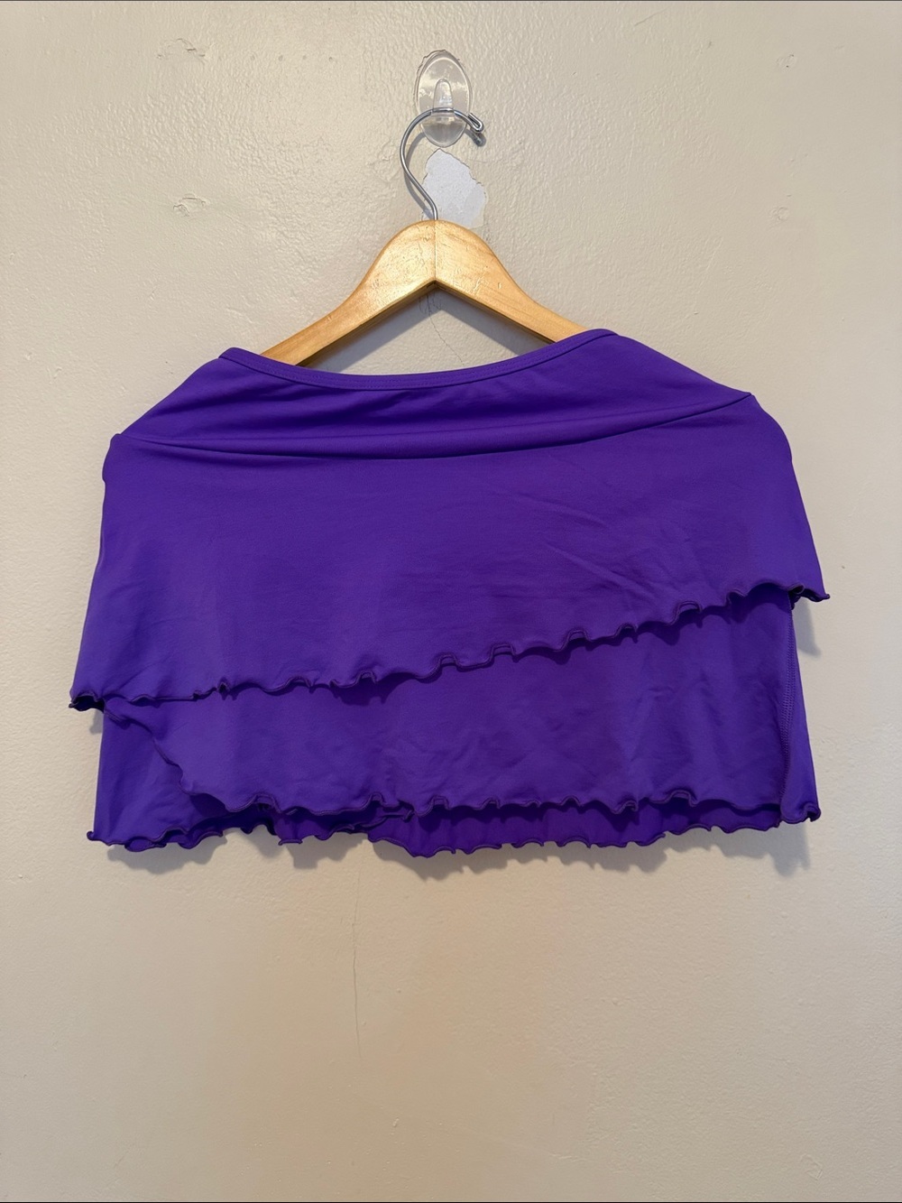 Layered Ruffle Mini Skirt in Purple - Women